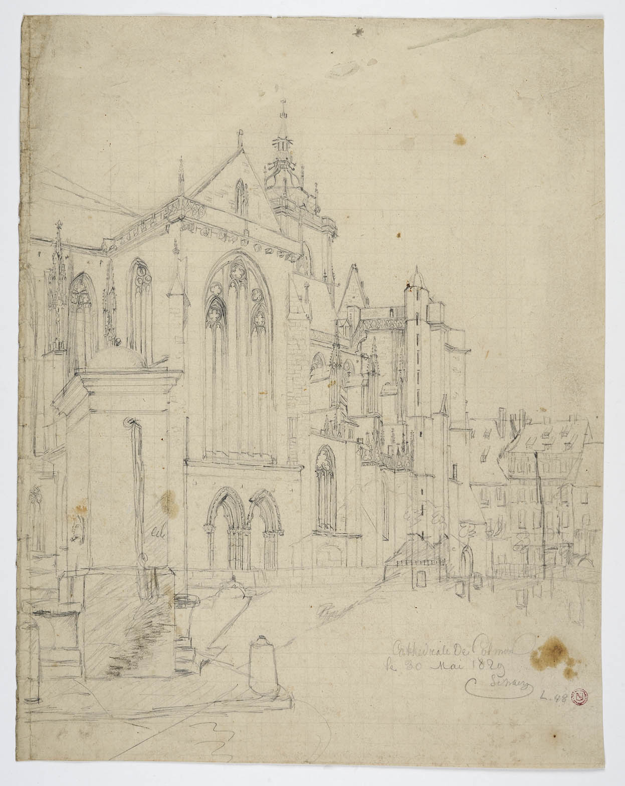 VUE DE COLMAR : LA CATHEDRALE_0